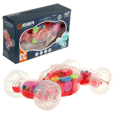 Electric Transparent Gear Stunt Car With Light & Sound